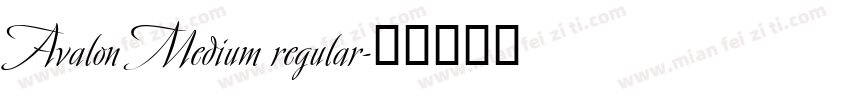 Avalon Medium regular字体转换